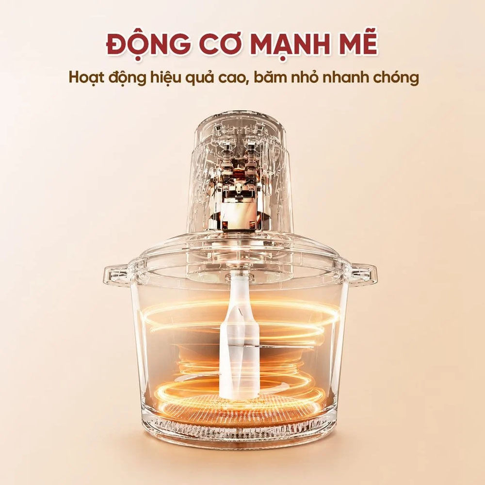 Động cơ 300W mạnh mẽ, xay nhanh nhiều loại nguyên liệu