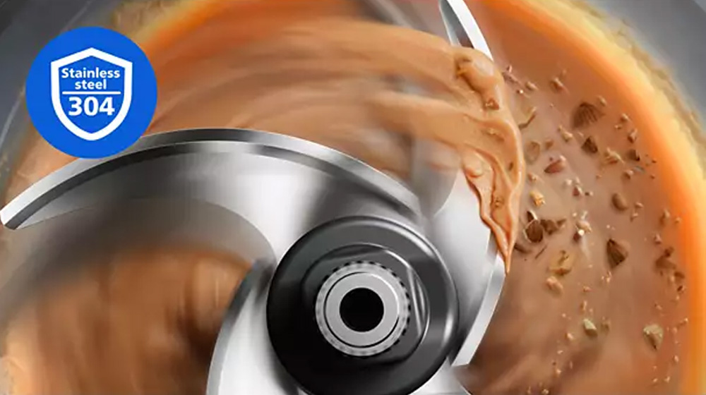 4 lưỡi dao sắc bén nghiền nát nguyên liệu nhanh chóng 