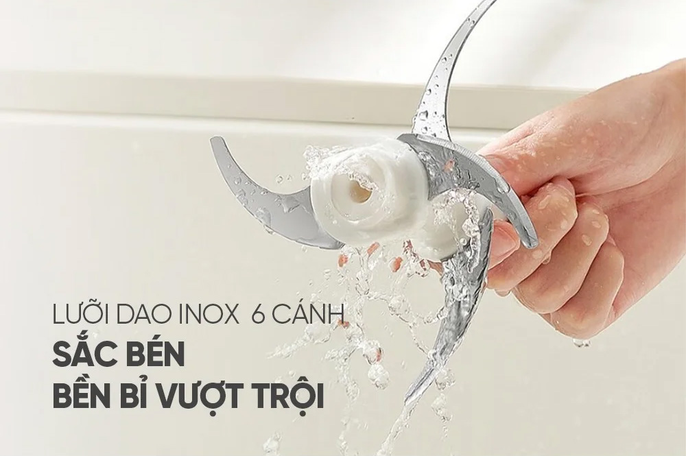 Lưỡi dao inox 420 hỗ trợ xay nhuyễn thực phẩm nhanh và ổn định