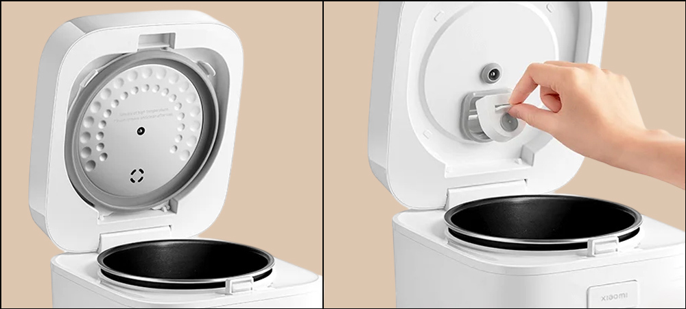 Thiết kế với nắp trong và van hơi có thể tháo rời tiện lợi 