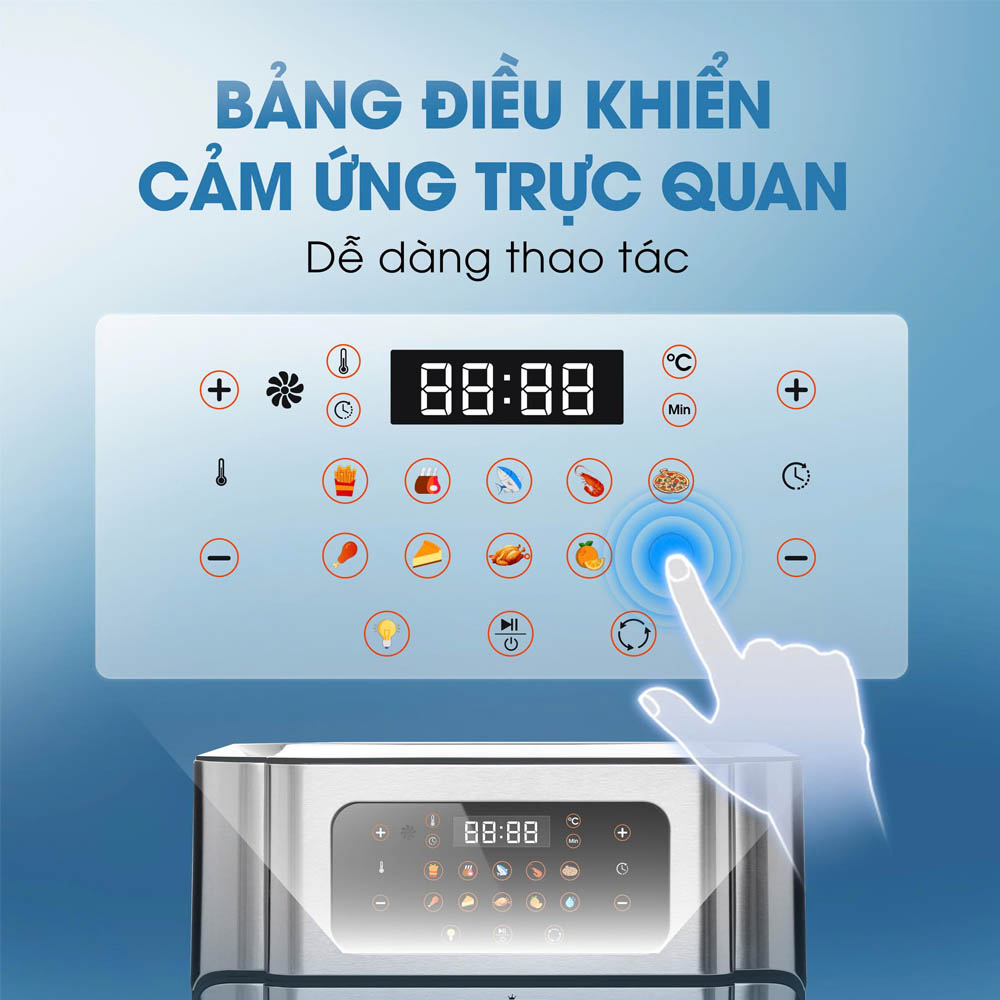 Bảng điều khiển cảm ứng trực quan, thao tác dễ dàng