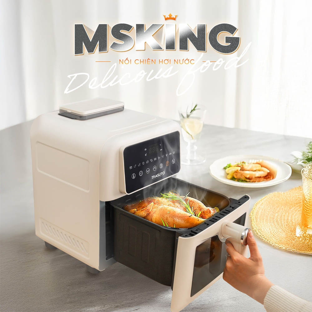Nồi Chiên Không Dầu Masuto MSKing 6.0 Lít có kiểu dáng hiện đại