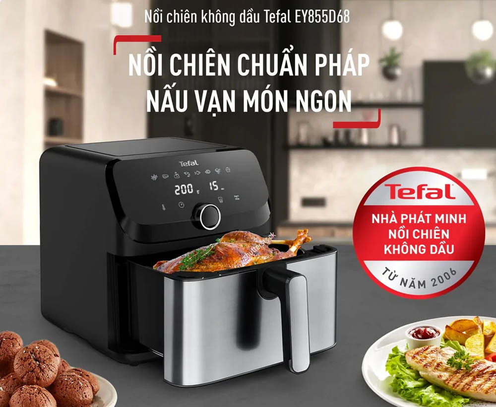 Nồi Chiên Không Dầu Tefal Mega EY855D68