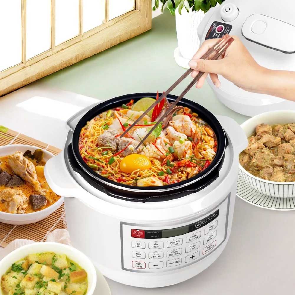 Chế độ nấu mở nắp mang đến sự thuận tiện khi quan sát nguyên liệu