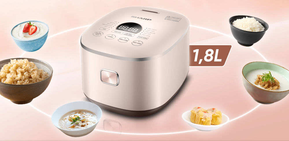 Dung tích 1.8 Lít, đáp ứng nhu cầu sử dụng hằng ngày