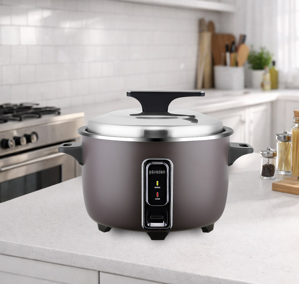 Nồi Cơm Điện Paveden PRC-1635BR có thiết kế nắp rời tiện lợi 
