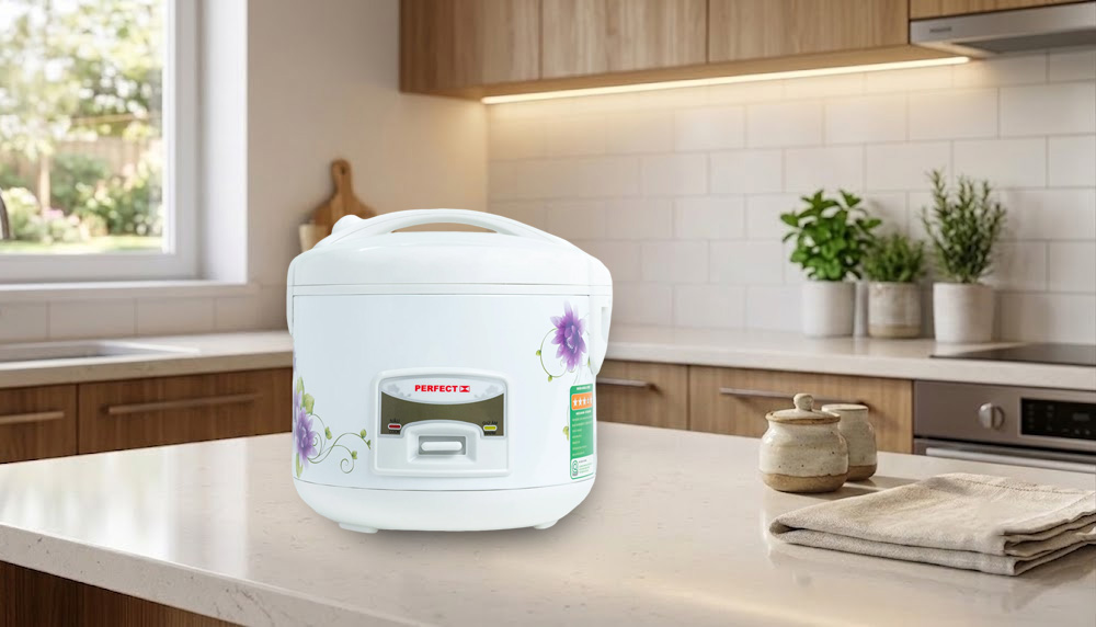 Nồi Cơm Điện Perfect PF-C105 1.2 Lít sở hữu kiểu dáng nhỏ gọn