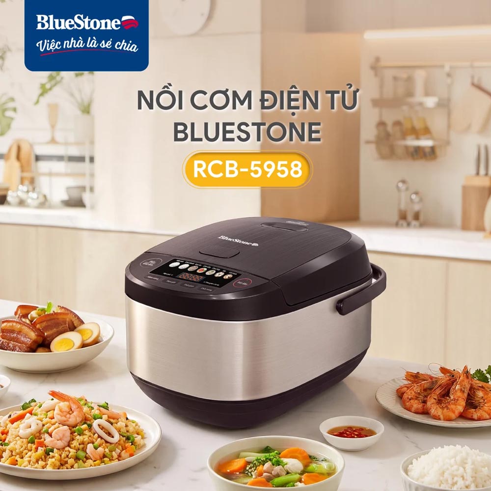 Nồi Cơm Điện Tử BlueStone RCB-5958 1.8 Lít