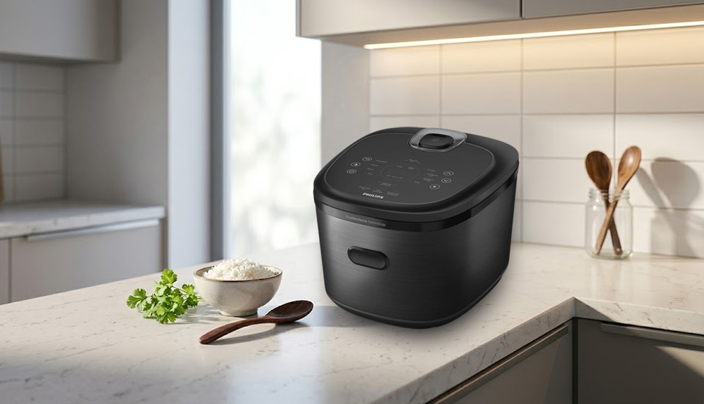 Nồi Cơm Điện Tử Cao Tần Philips HD5210/82 có thiết kế hiện đại