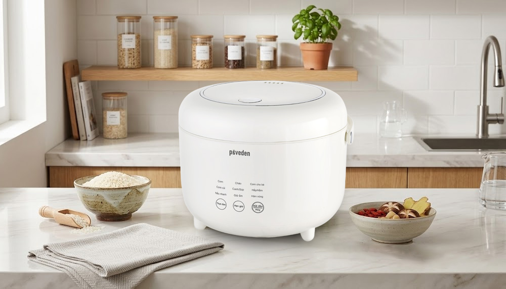 Paveden PR-1255SW nấu cơm chín nhanh, tiết kiệm thời gian