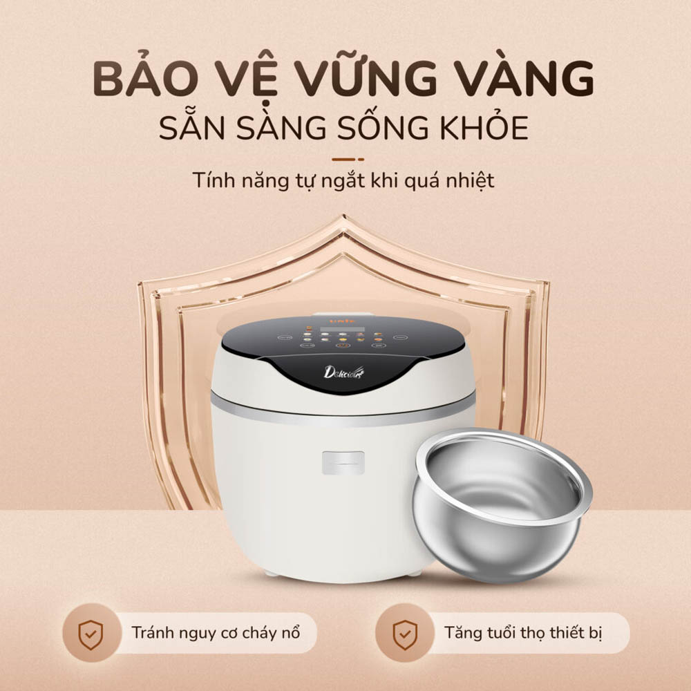 Chức năng tự ngắt khi quá nhiệt mang đến sự yên tâm