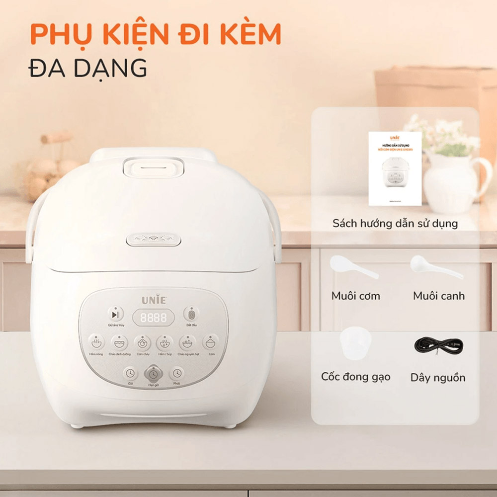 Nồi Cơm Điện Tử Unie URC815 đáp ứng tốt nhu cầu sử dụng hằng ngày