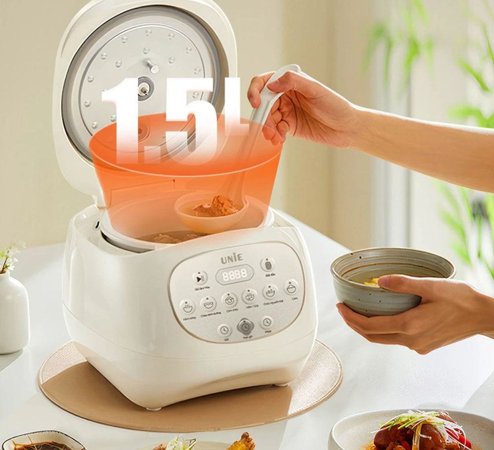 Dung tích lòng nồi 1.5 lít phù hợp cho gia đình nhỏ
