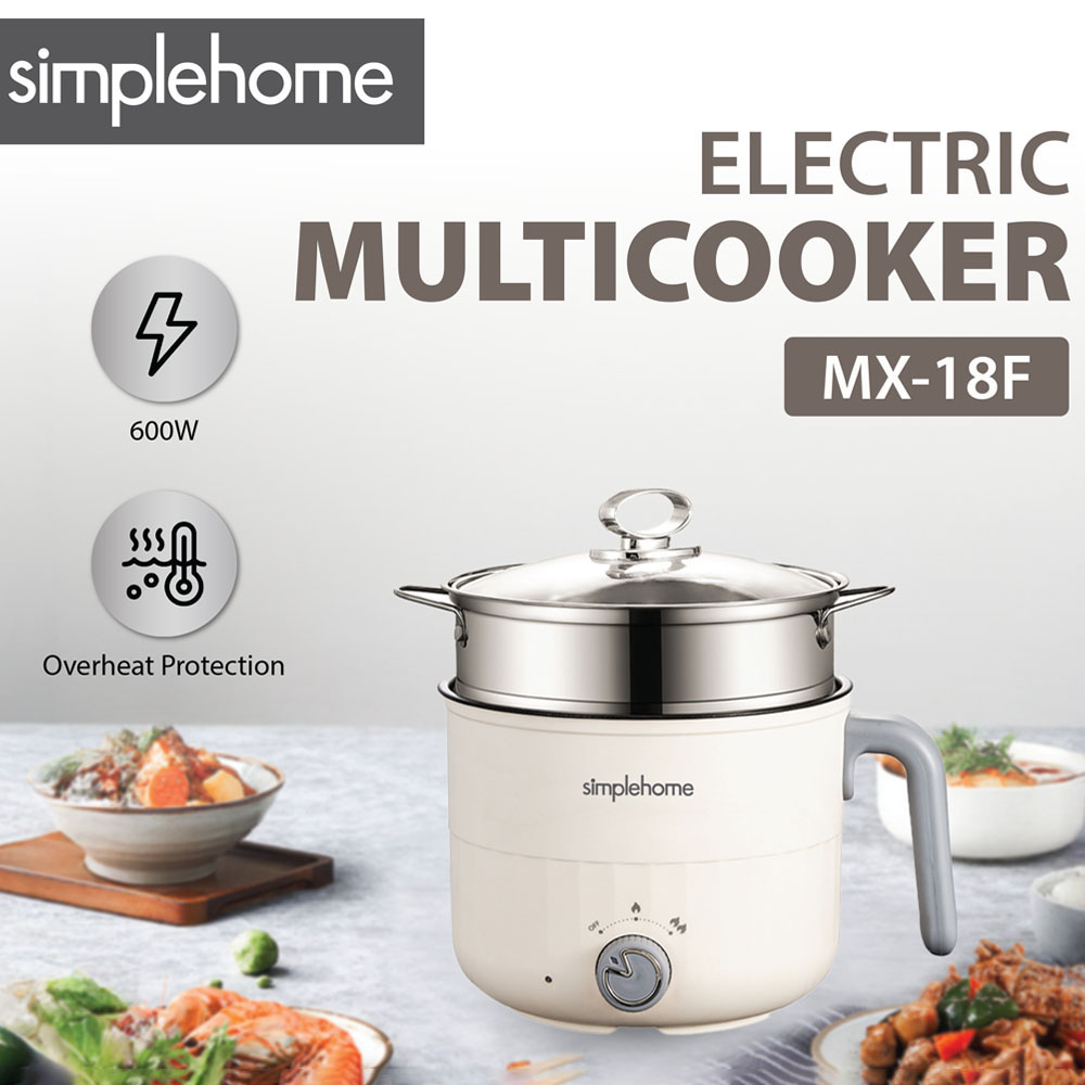 Nồi Điện Đa Năng Simplehome MX-18F 600W sở hữu thiết kế gọn gàng