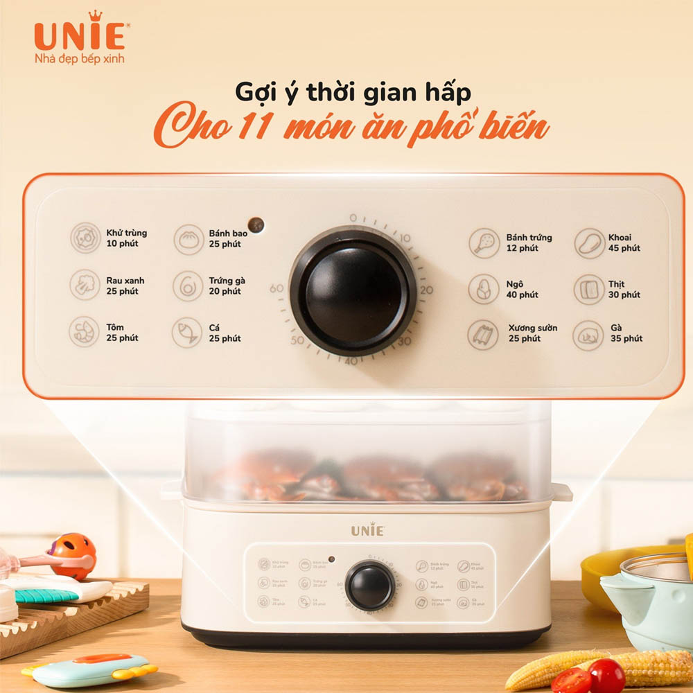 12 tính năng được thiết lập sẵn nhiệt độ và thời gian nấu, tiết kiệm thời gian