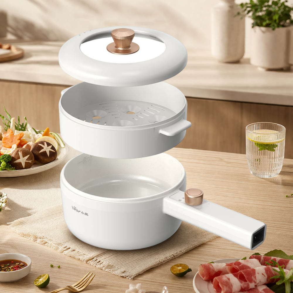 Bear DRG-F30H1 đi kèm xửng hấp, hỗ trợ chế biến đa dạng món ăn 