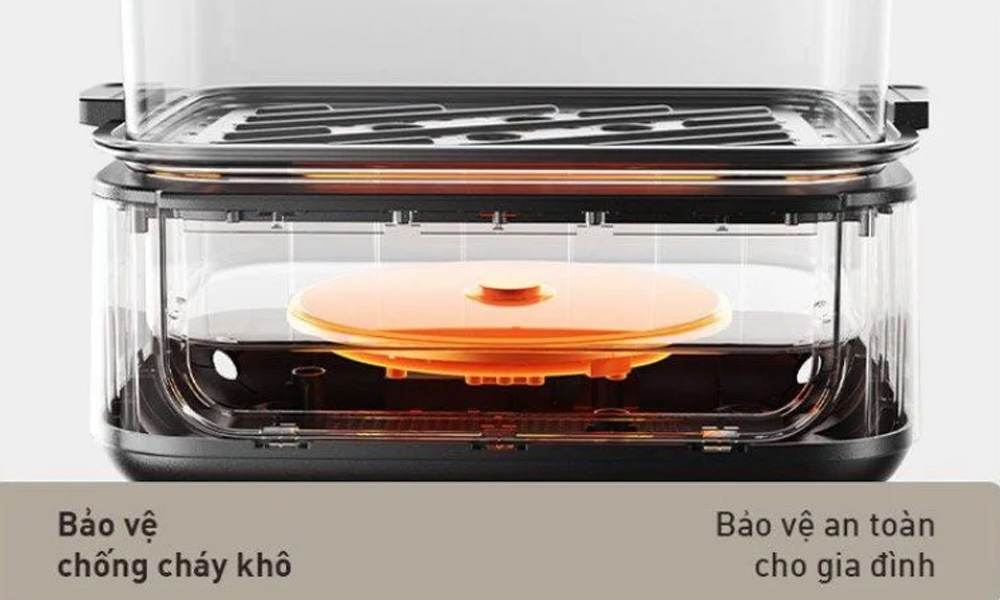 Nồi Lẩu Hấp Điện Joyoung JFS-556 tích hợp tính năng an toàn