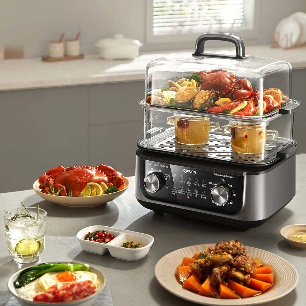Dung tích tổng 16 lít với khay hấp 11.5 lít và khay lẩu 4.5 lít