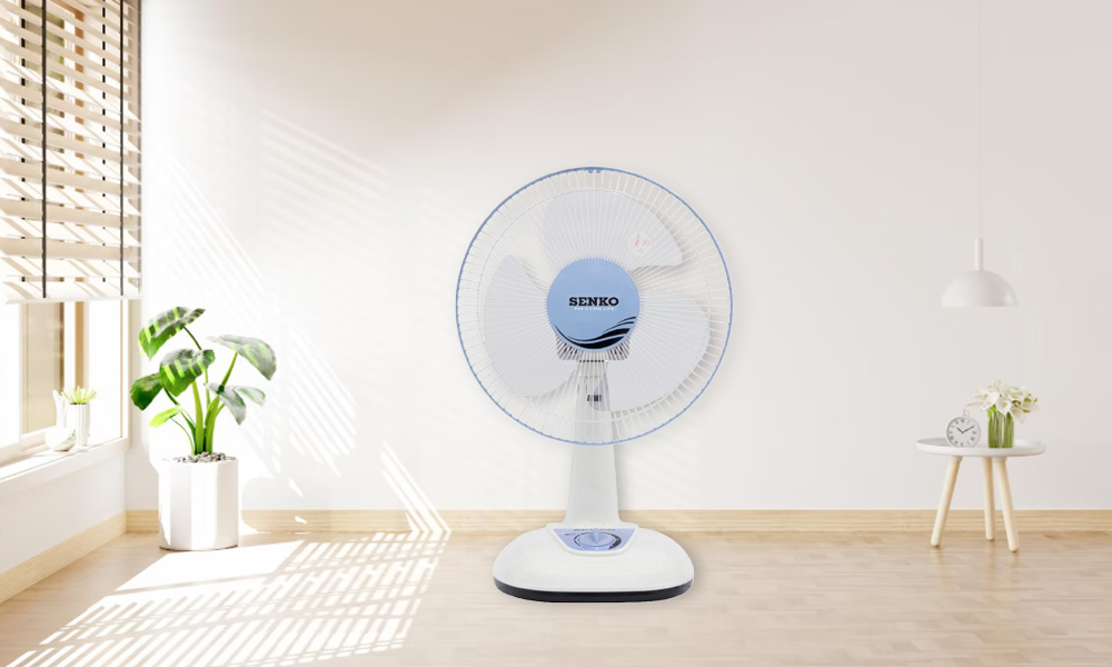 Quạt bàn Senko B1213 có thiết kế nhỏ gọn hiện đại 