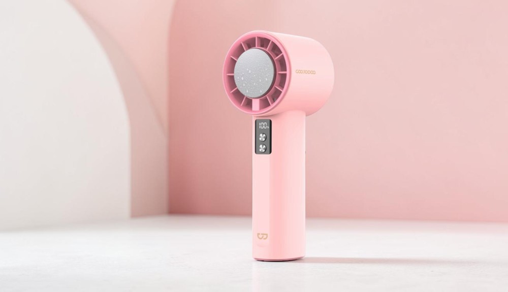 Quạt Cầm Tay GOOJODOQ GFS006 MACARON PINK có kiểu dáng hiện đại