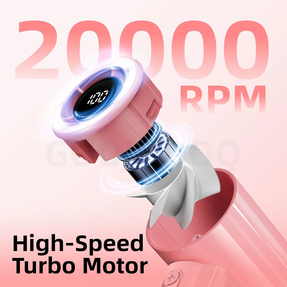 Động cơ không chổi than mạnh mẽ với tốc độ quay đạt 20.000 vòng/phút