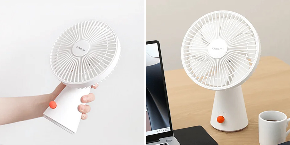 Xiaomi Rechargeable Mini Fan BHR6089GL có thiết kế 2 trong 1