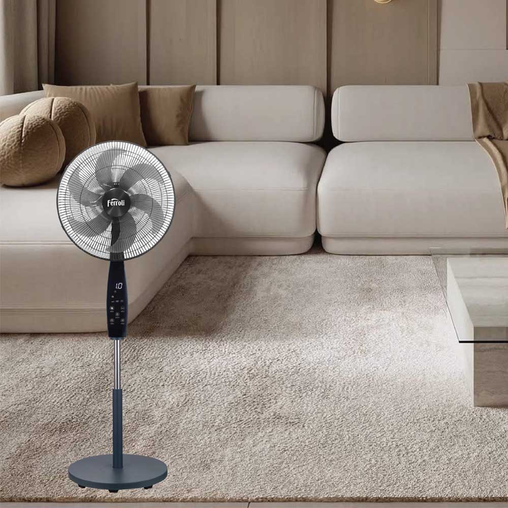 Quạt Đứng Có Remote Ferroli FWF-50SBD 75W có nan quạt đan kín