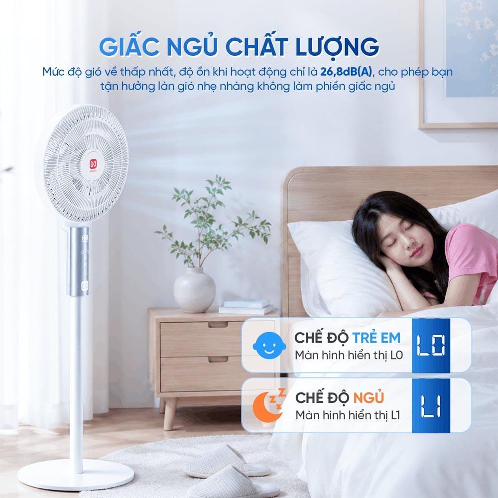 Quạt Đứng Điều Khiển Bằng Giọng Nói Masuto MSAirPro mang lại giấc ngủ chất lượng