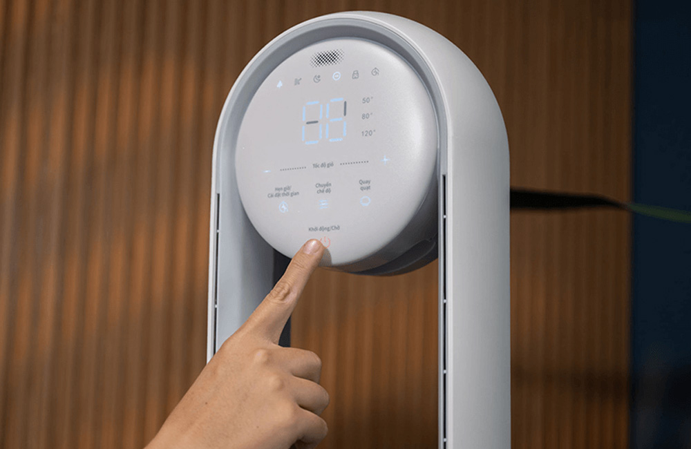 Dễ dàng điều khiển Quạt Không Cánh Kết Hợp Lọc Không Khí Keheal A4