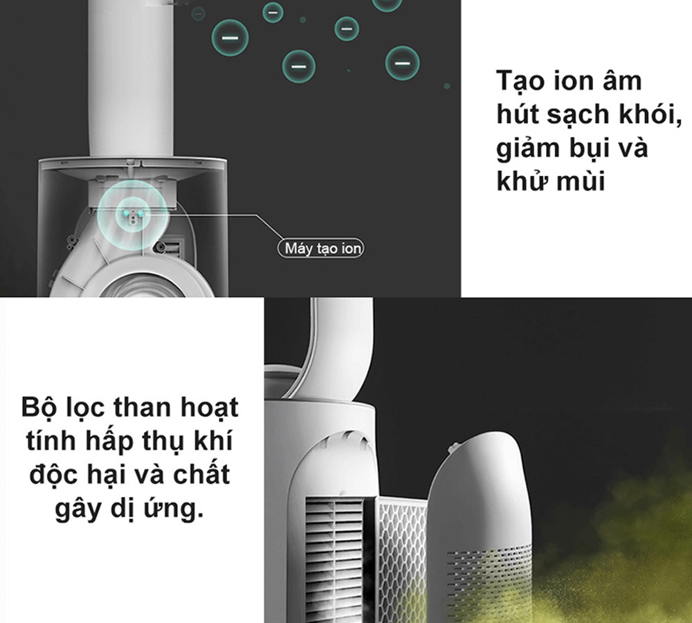 Quạt Không Cánh Keheal A4 làm sạch không khí tự nhiên