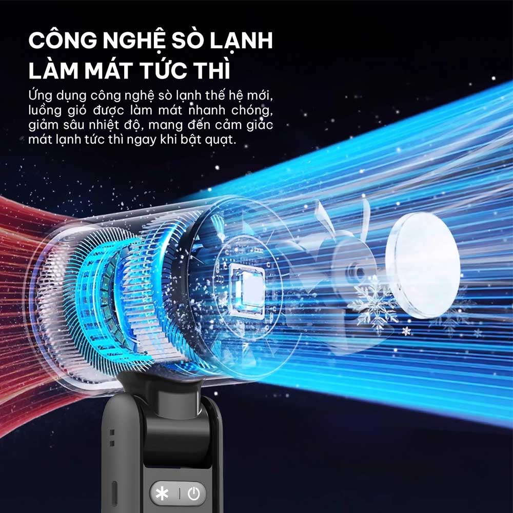 Quạt sạc cầm tay Comet CRF1302 làm mát nhanh chóng