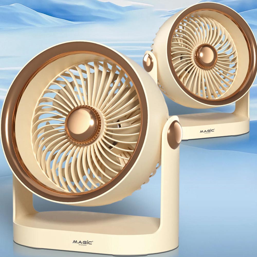 Dễ dàng xoay Quạt Sạc Để Bàn Mini Magic A-005