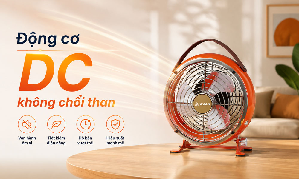 Quạt Sạc Điện Avan AVT-C125DC vận hành êm ái