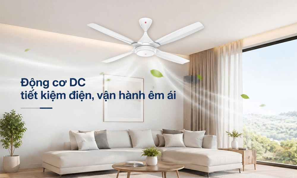 Quạt Trần KDK G56DG(WH) có động cơ DC tiết kiệm điện