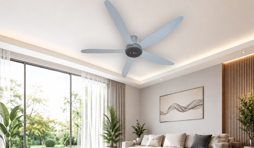 Quạt Trần KDK T60AW(SIL) gây ấn tượng với gam màu sang trọng