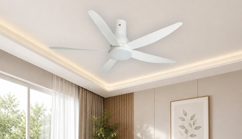 Quạt Trần KDK U60FW(WH) có gam màu trang nhã 