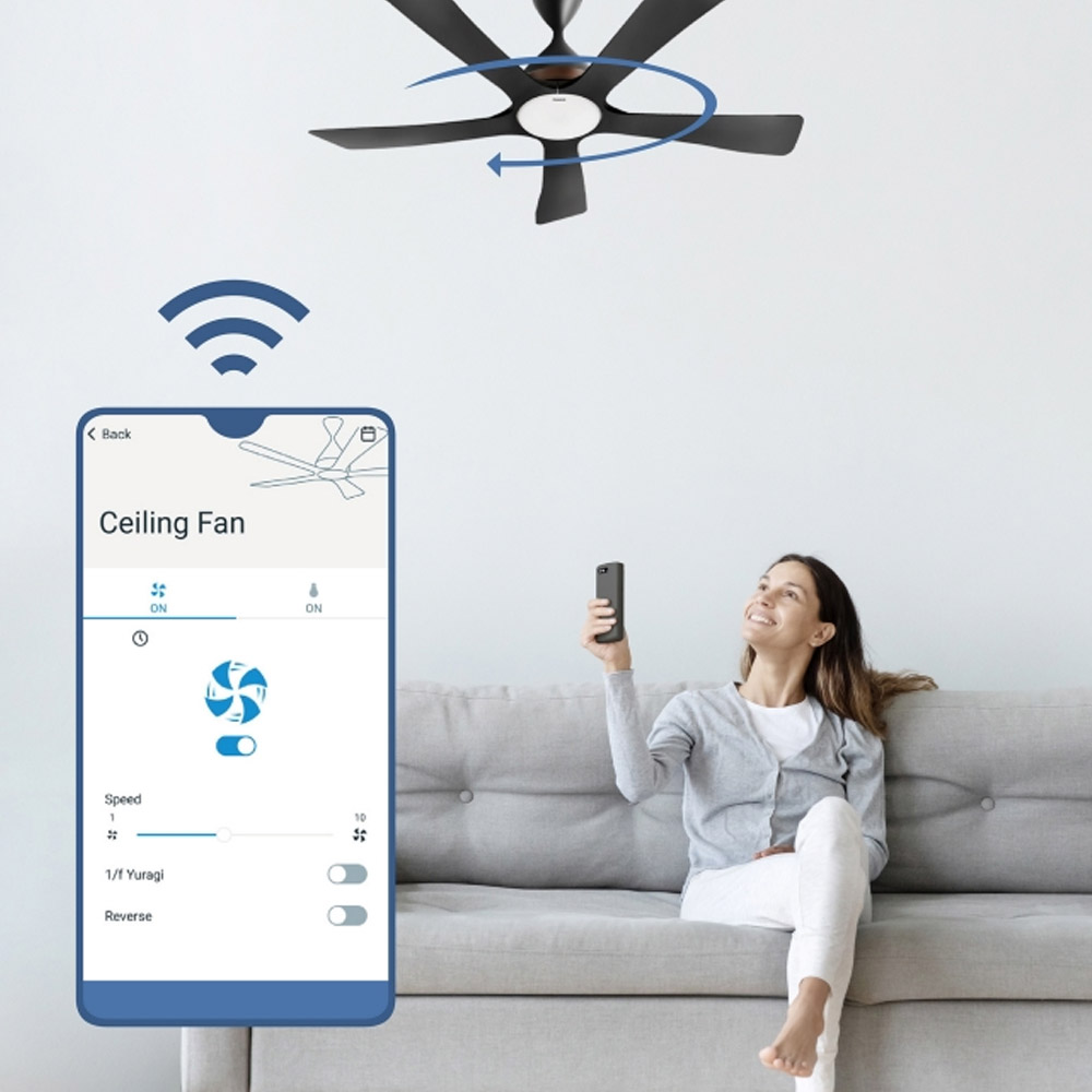 Quạt Trần Panasonic F-60DHN điều khiển qua ứng dụng di động