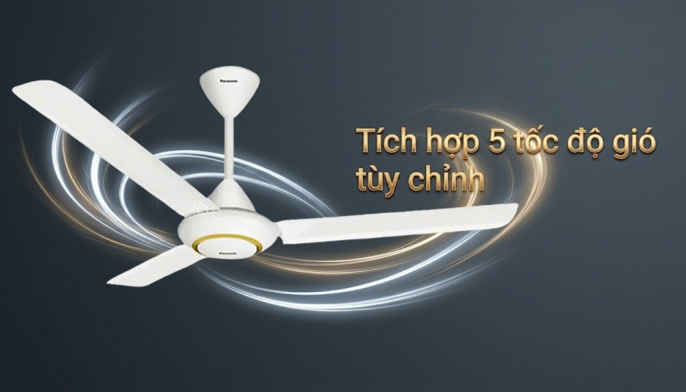 5 tốc độ gió linh hoạt giúp người dùng tùy chỉnh theo nhu cầu làm mát