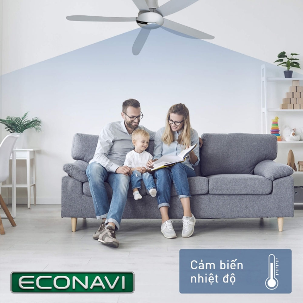 Quạt Trần Panasonic F-60TAN 37W cảm biến nhiệt độ tiên tiến