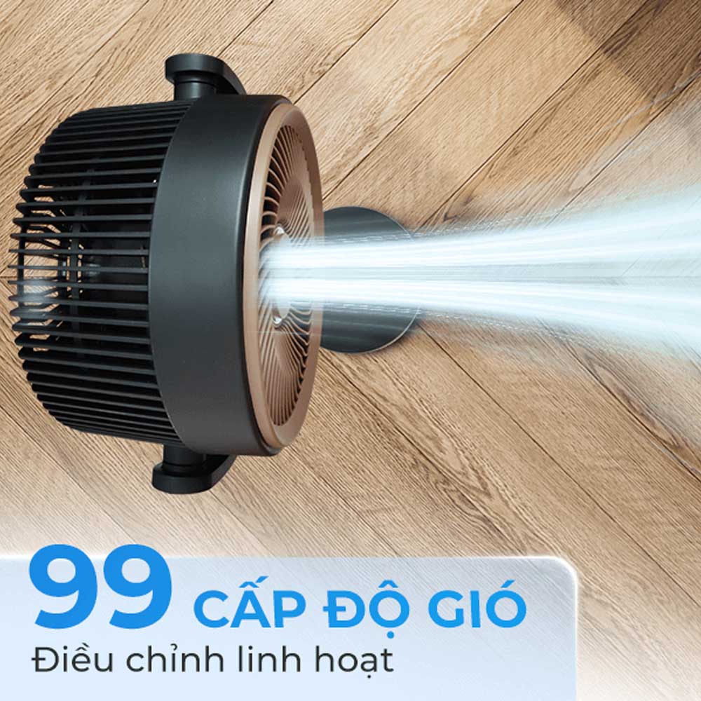 Quạt Tuần Hoàn Sharp PJ-CD433V-H có 99 mức gió và 4 chế độ gió