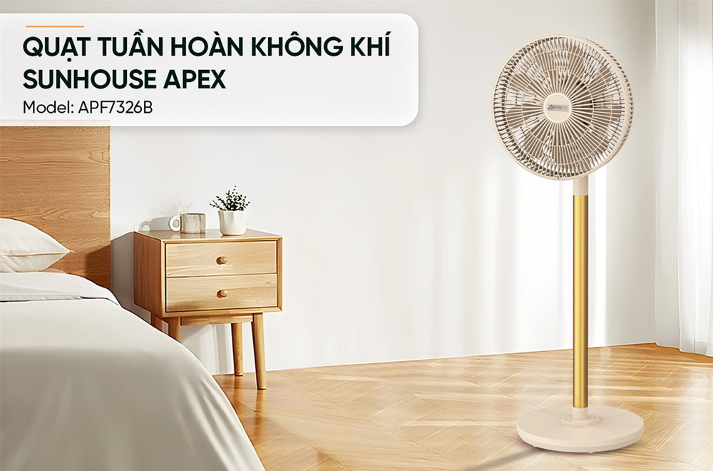 Quạt Tuần Hoàn Sunhouse Apex APF7326B đảm bảo an toàn cho trẻ