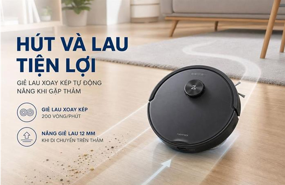Dễ dàng điều khiển Roborock Qrevo 2 Pro Đen