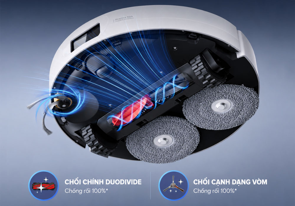 Roborock Qrevo 2 Pro Trắng duy trì lực hút ổn định