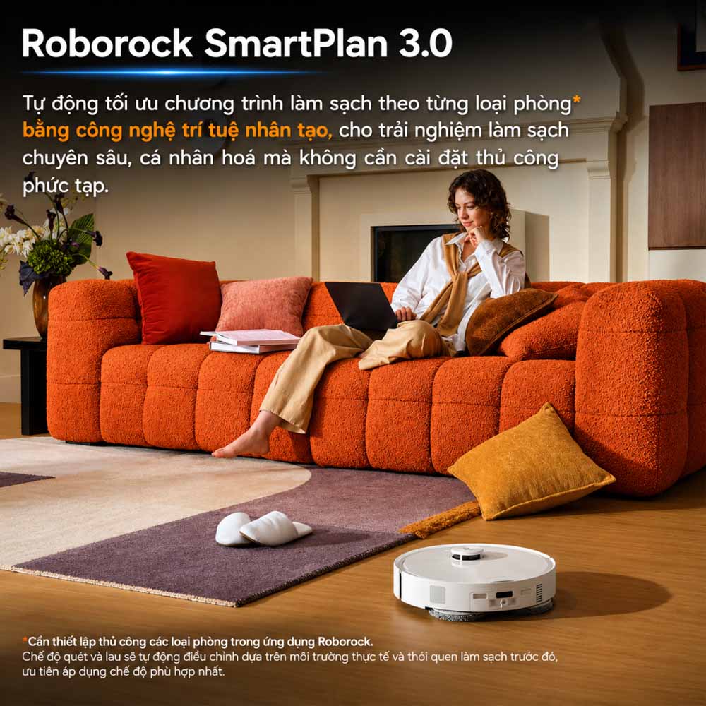 Roborock Qrevo 2 Pro Trắng tự động tối ưu chương trình làm sạch