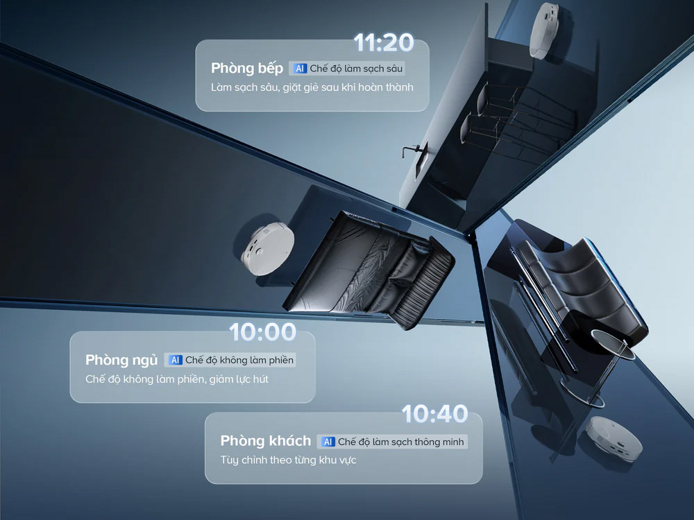 Công nghệ Roborock SmartPlan AI trên Robot Hút Bụi Qrevo Edge 2