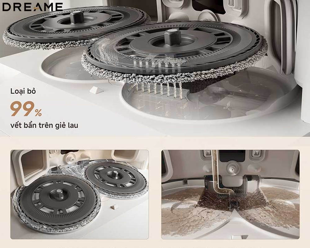 Robot Hút Bụi Dreame L10s Ultra tích hợp Công nghệ AceClean™ DryBoard