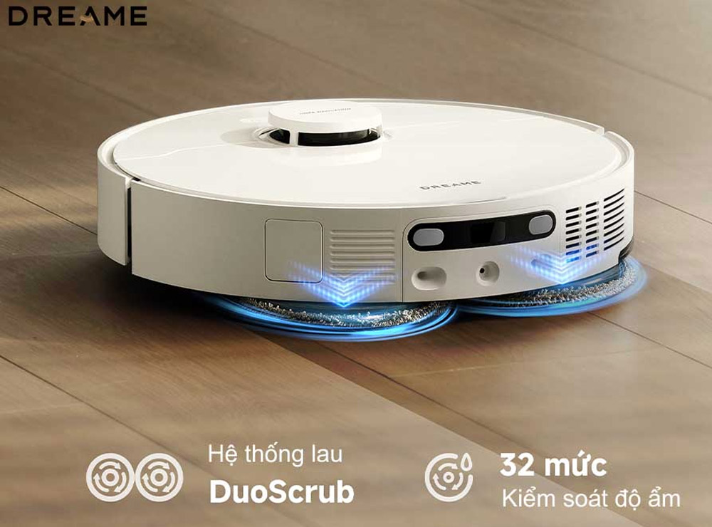 Hệ thống lau DuoScrub™ trên Robot Hút Bụi Lau Nhà Dreame L10s Ultra