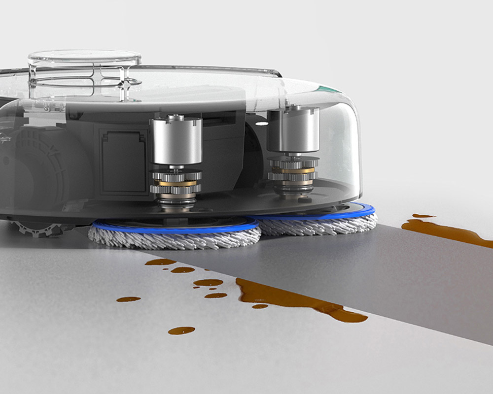 Hệ thống lau xoay OZMO Turbo 2.0 của Robot Hút Bụi Ecovacs Deebot Mini