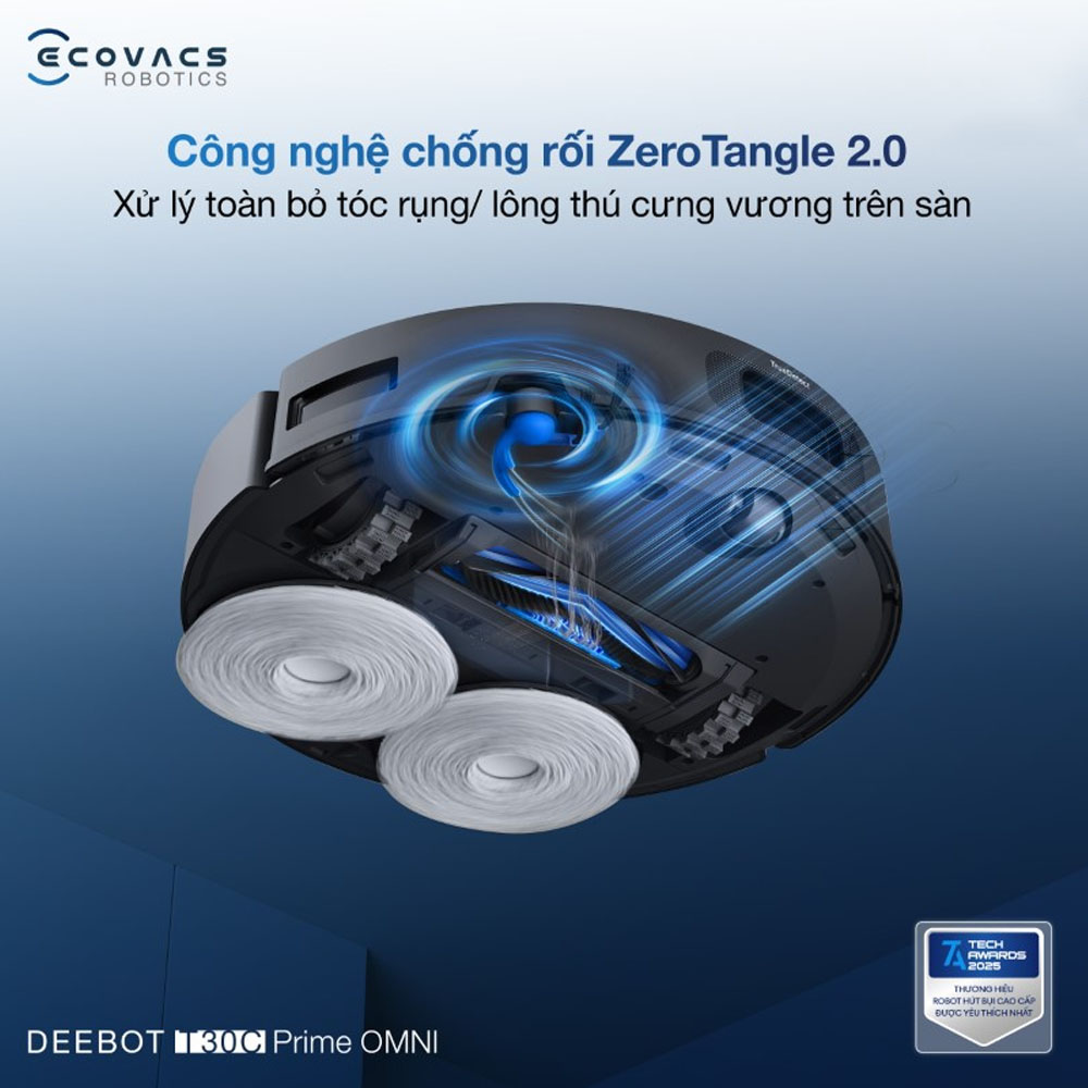 Công nghệ ZeroTangle 3.0 trên Robot Hút Bụi Ecovacs T30C Prime Omni