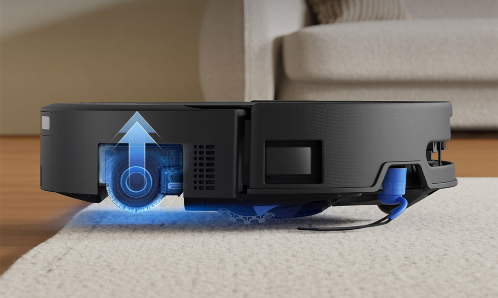 Robot Hút Bụi Ecovacs T90 PRO OMNI nâng con lăn 15mm khi gặp thảm